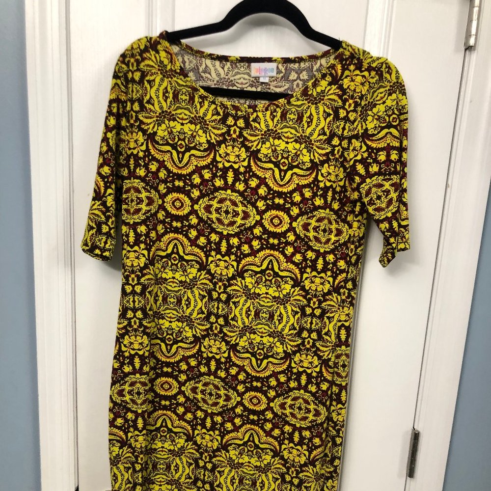 LuLaRoe Julia Sheath Dress.  Used.